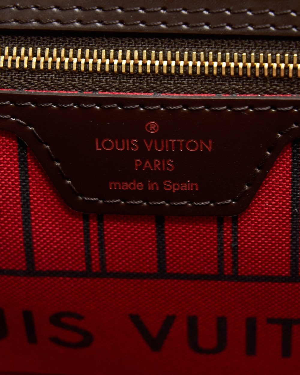 AAA Replica Louis Vuitton LV NEVERFULL MM DAMIER EBENE GHW WITH INITIAL S.S