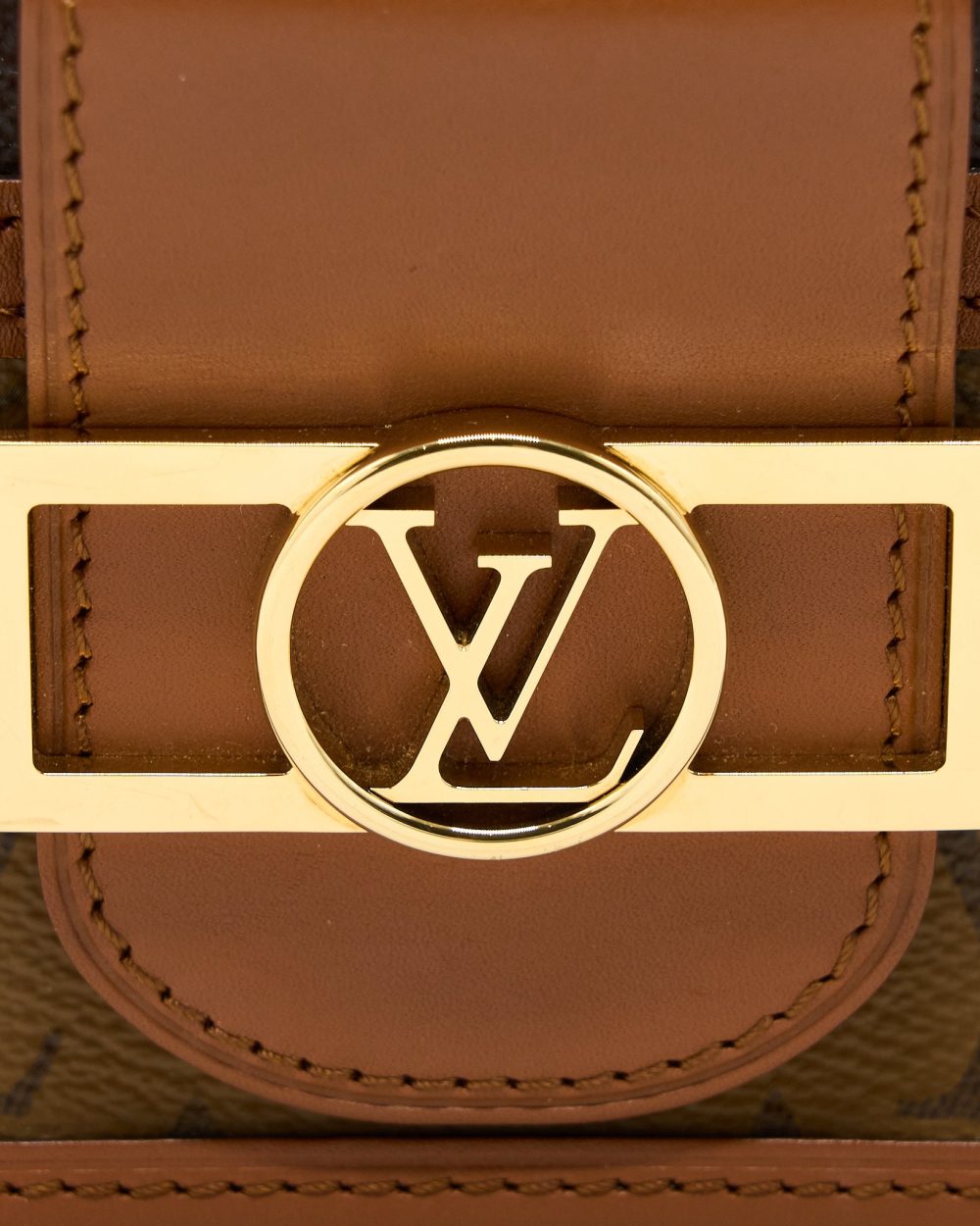 AAA Replica Louis Vuitton LV MINI DAUPHINE MONOGRAM REVERSE CANVAS GHW