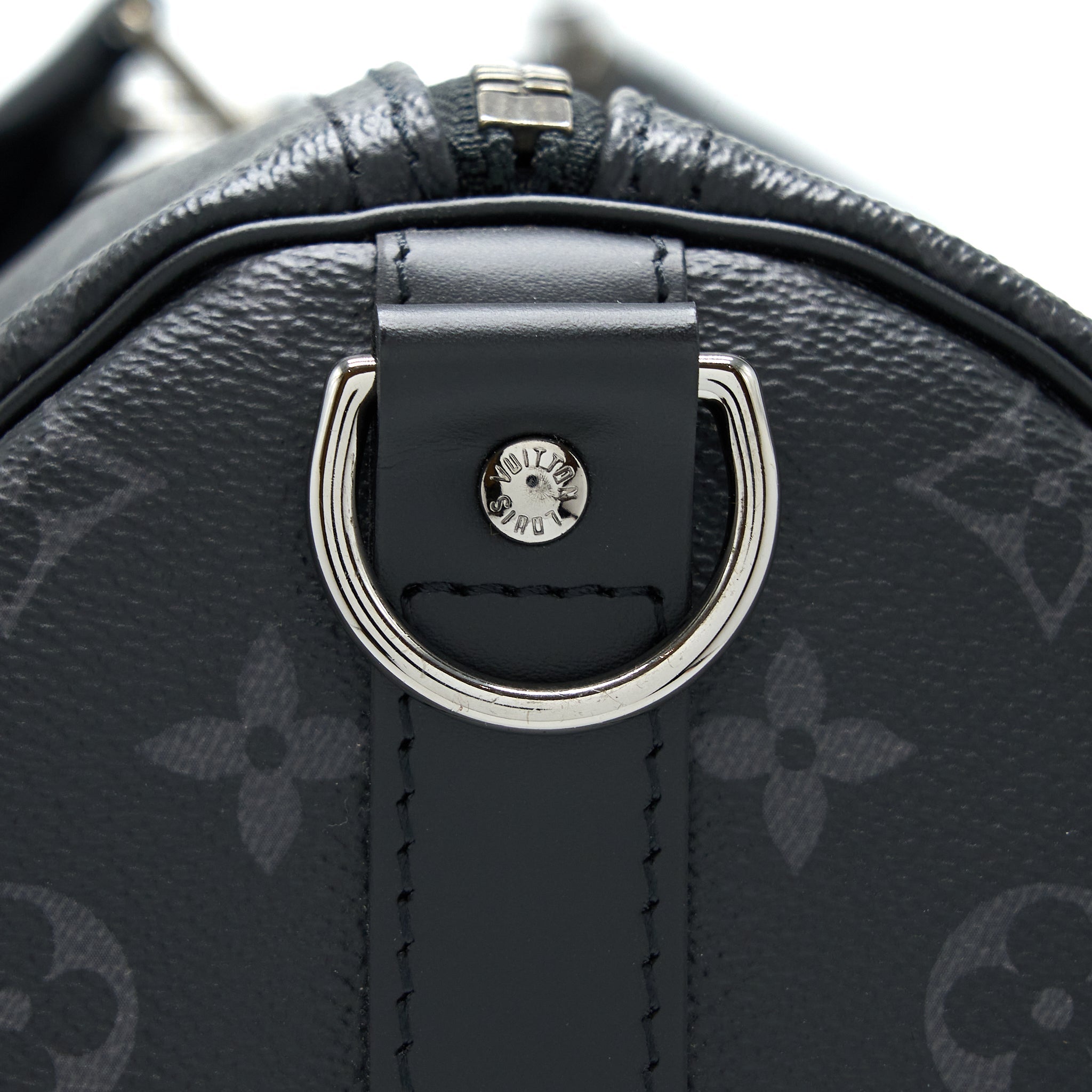 AAA Replica Louis Vuitton LV KEEPALL 55 WITH SHOULDER STRAP MONOGRAM ECLIPSE CANVAS SHW