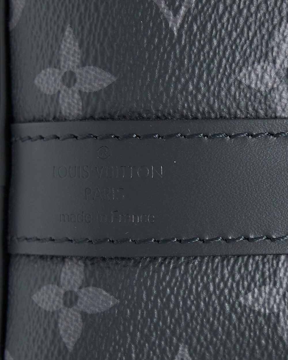 AAA Replica Louis Vuitton LV KEEPALL 55 WITH SHOULDER STRAP MONOGRAM ECLIPSE CANVAS SHW