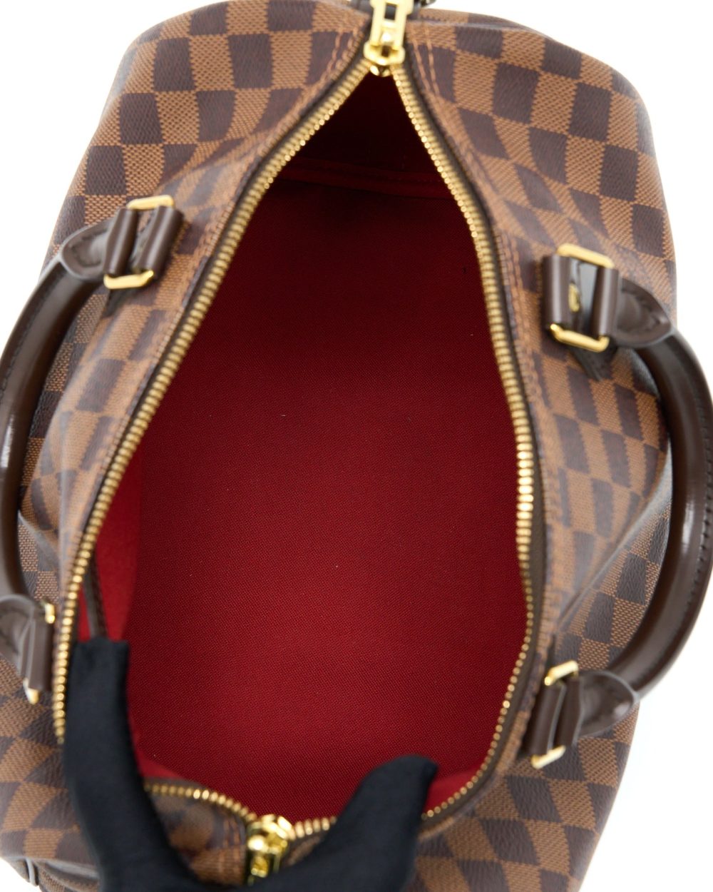 AAA Replica Louis Vuitton LV SPEEDY 30 DAMIER EBENE GHW