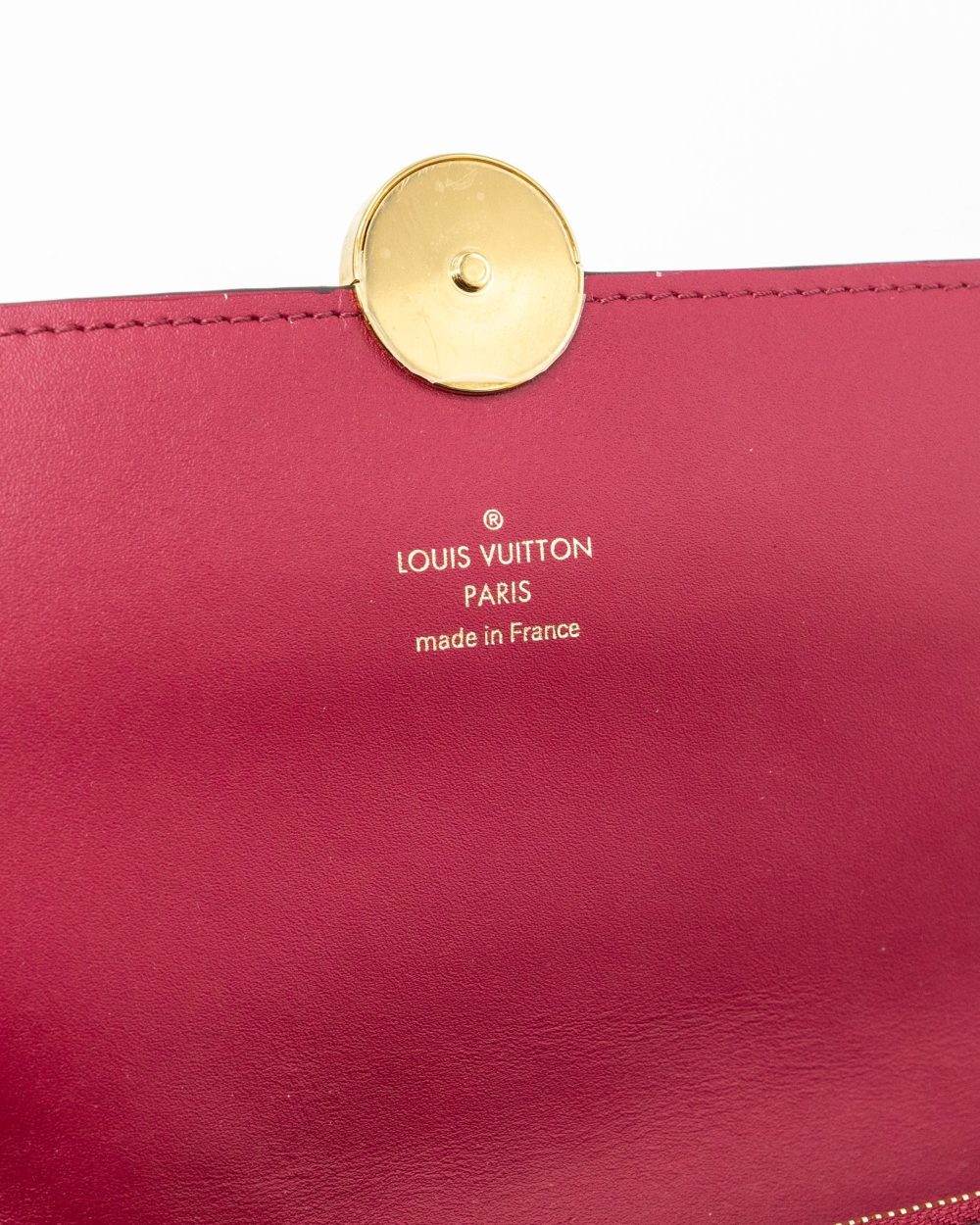 AAA Replica Louis Vuitton LV FLORE CHAIN WALLET MONOGRAM CANVAS/ DARK RED GHW