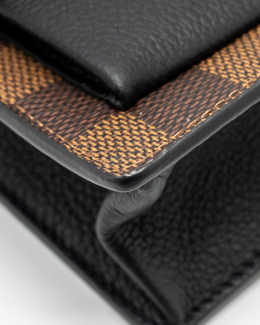 AAA Replica Louis Vuitton LV VAVIN CHAIN WALLET DAMIER EBENE CANVAS GHW