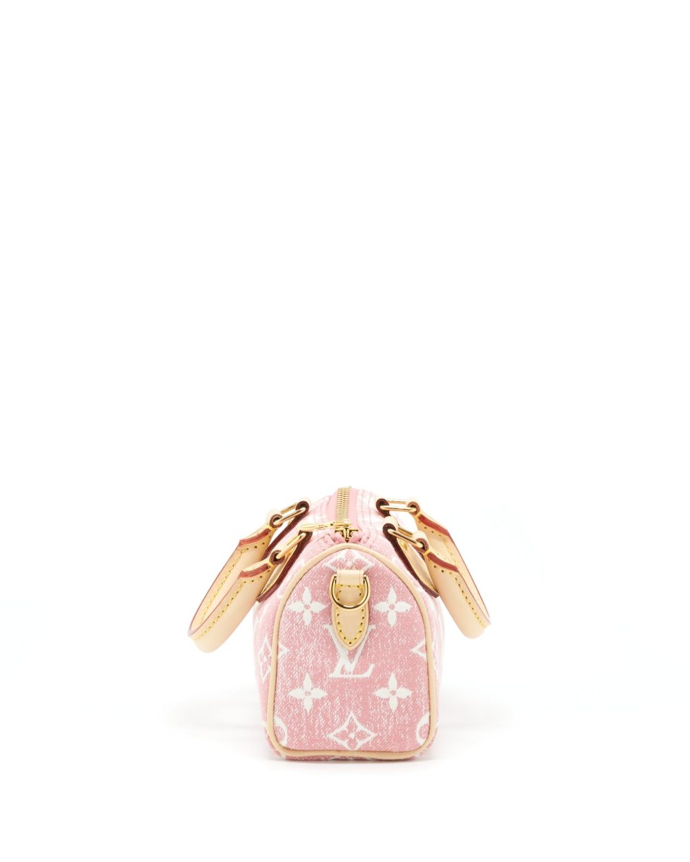 AAA Replica Louis Vuitton LV NANO SPEEDY MONOGRAM JACQUARD DENIM PINK