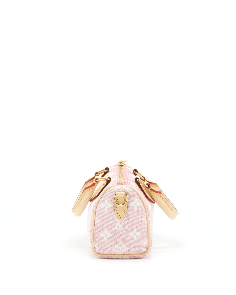 AAA Replica Louis Vuitton LV NANO SPEEDY MONOGRAM JACQUARD DENIM PINK