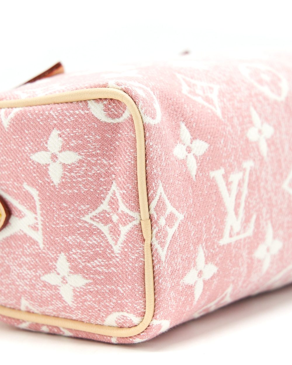 AAA Replica Louis Vuitton LV NANO SPEEDY MONOGRAM JACQUARD DENIM PINK