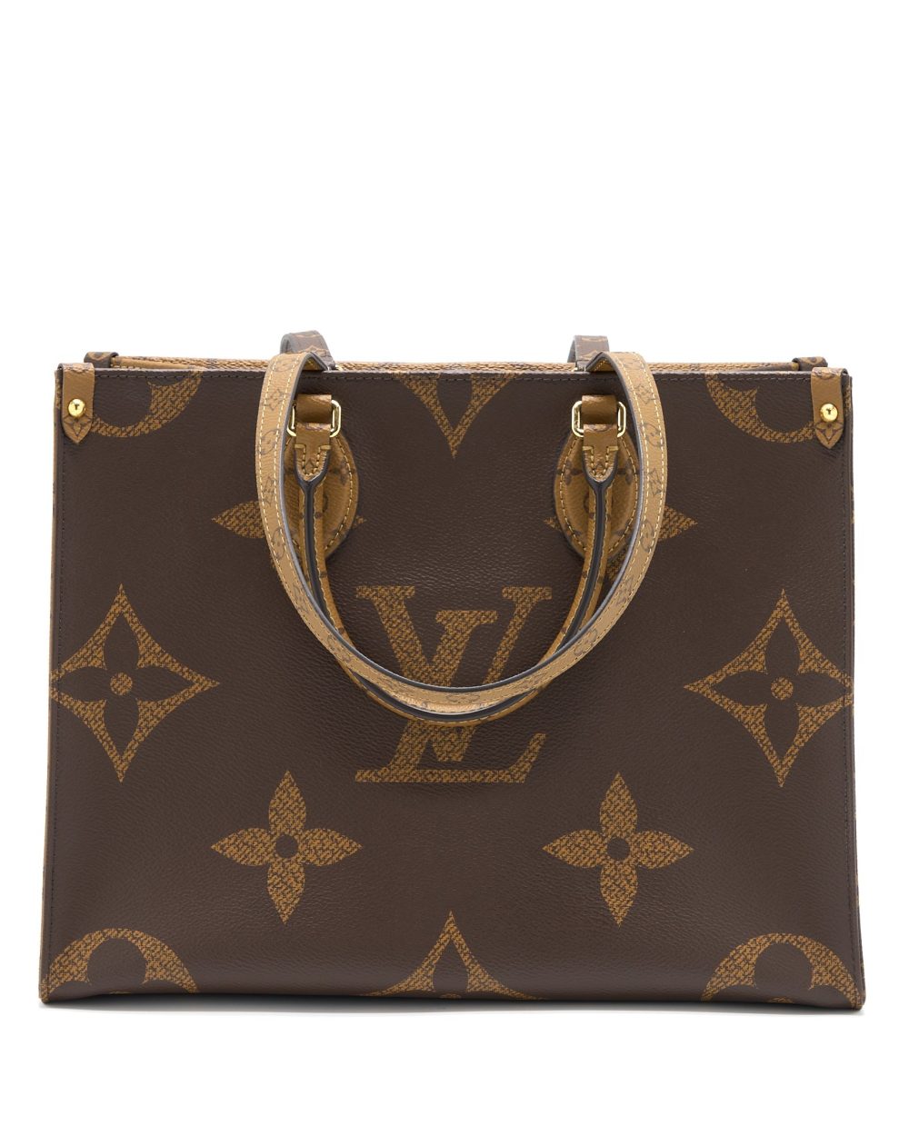 AAA Replica Louis Vuitton LV ON THE GO MM MONOGRAM COATED MONOGRAM REVERSE CANVAS GHW