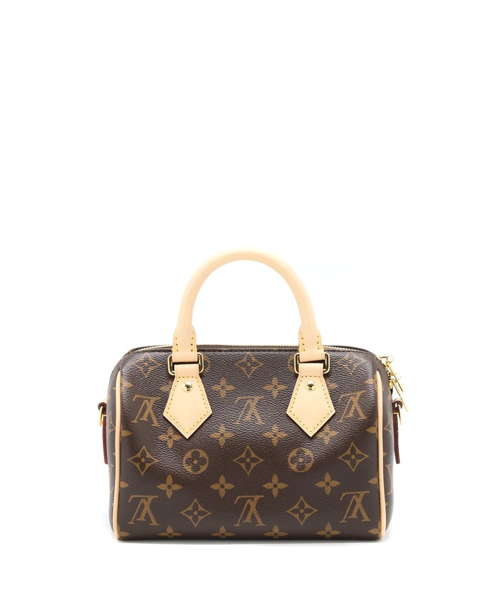 AAA Replica Louis Vuitton LV SPEEDY BANDOULIERE 20 MONOGRAM CANVAS BLACK STRAP