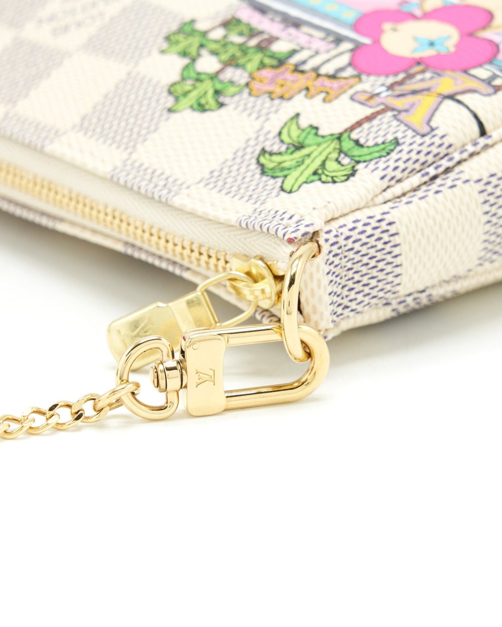 AAA Replica Louis Vuitton LV CHRISTMAS LIMITED MINI POCHETTE ACCESSORIES DAMIER AZUR CANVAS