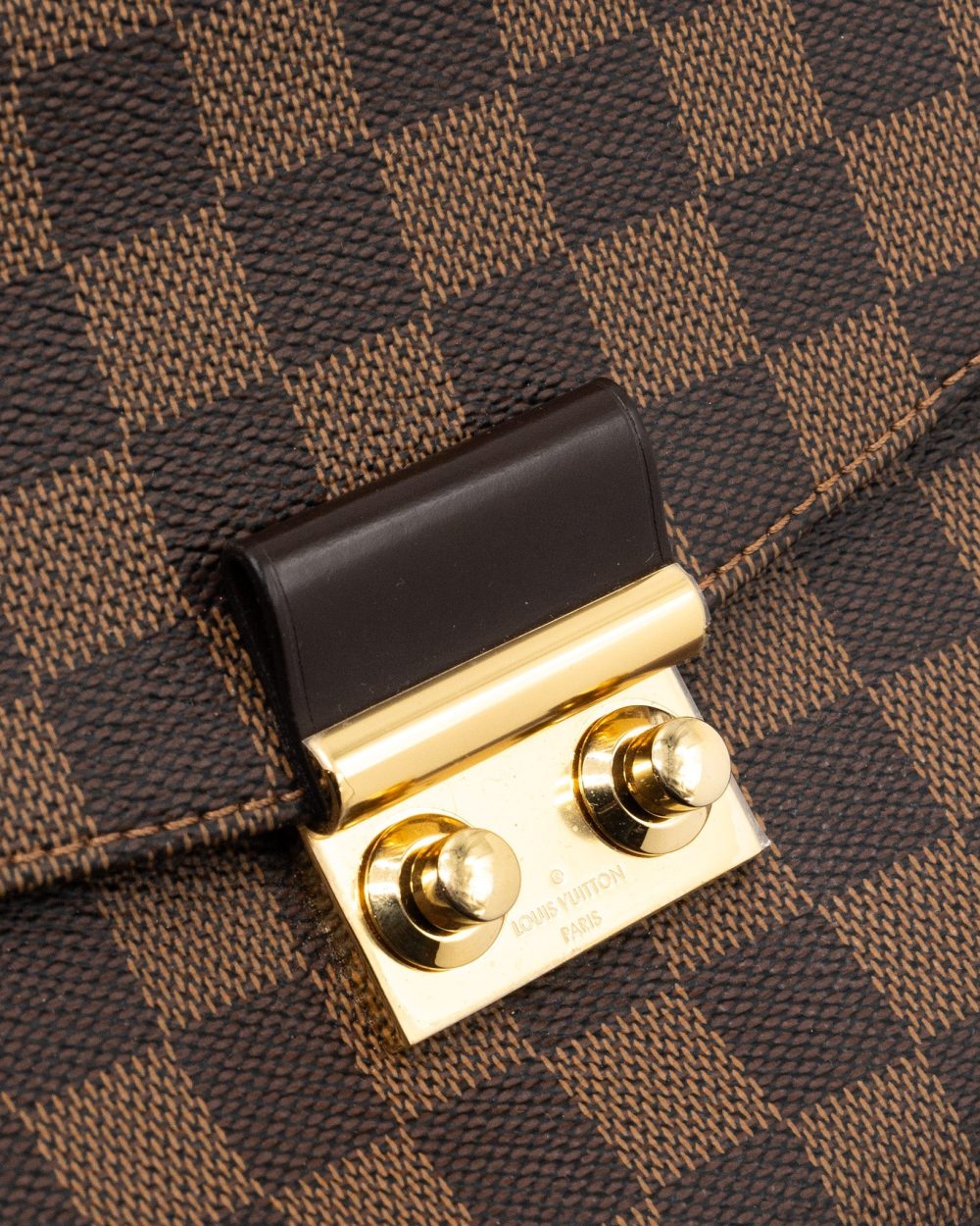 AAA Replica Louis Vuitton LV CROISETTE BAG DAMIER EBENE CANVAS GHW