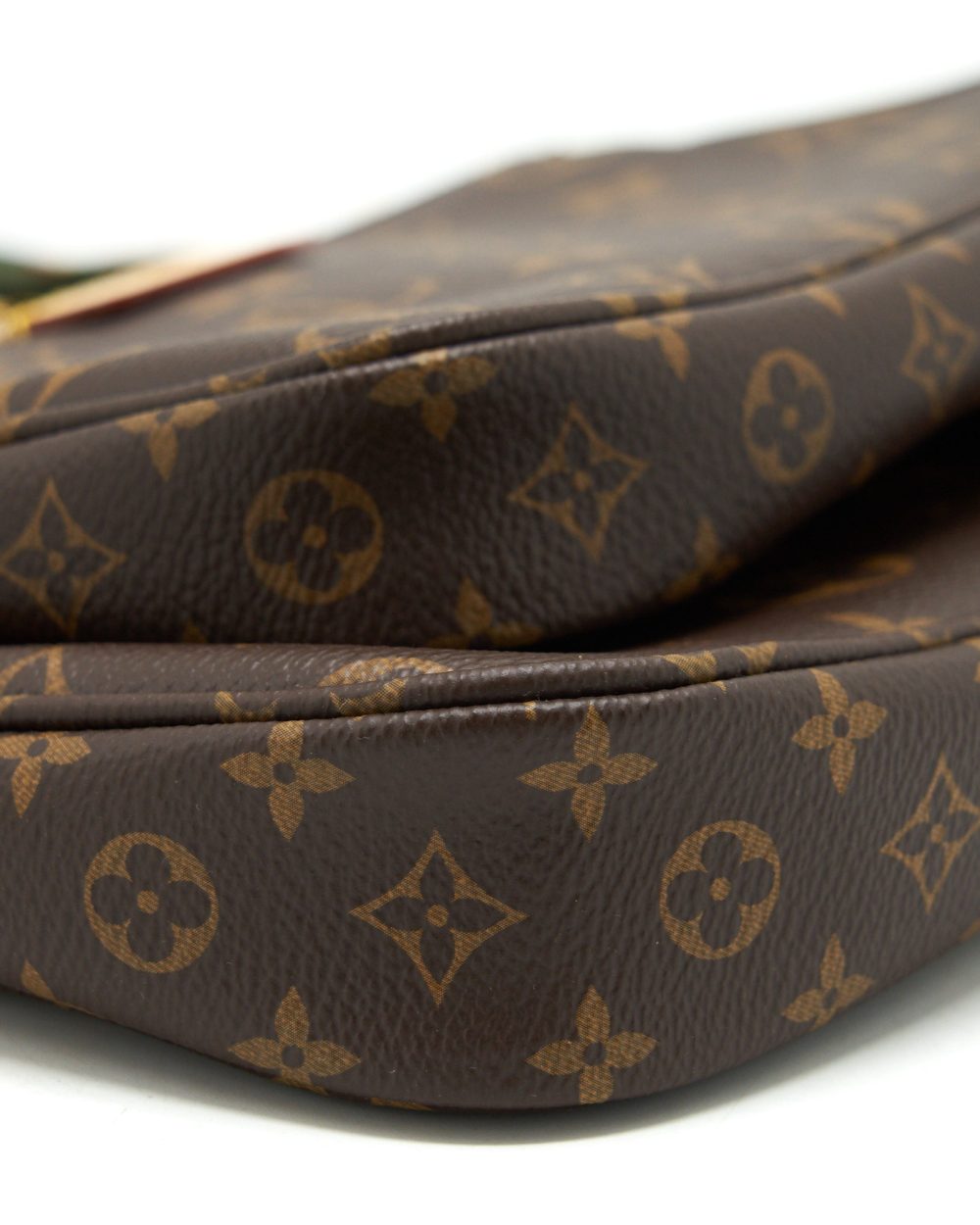 AAA Replica Louis Vuitton LV MULTI POCHETTE ACCESSORIES MONOGRAM CANVAS WITH KHAKI STRAP