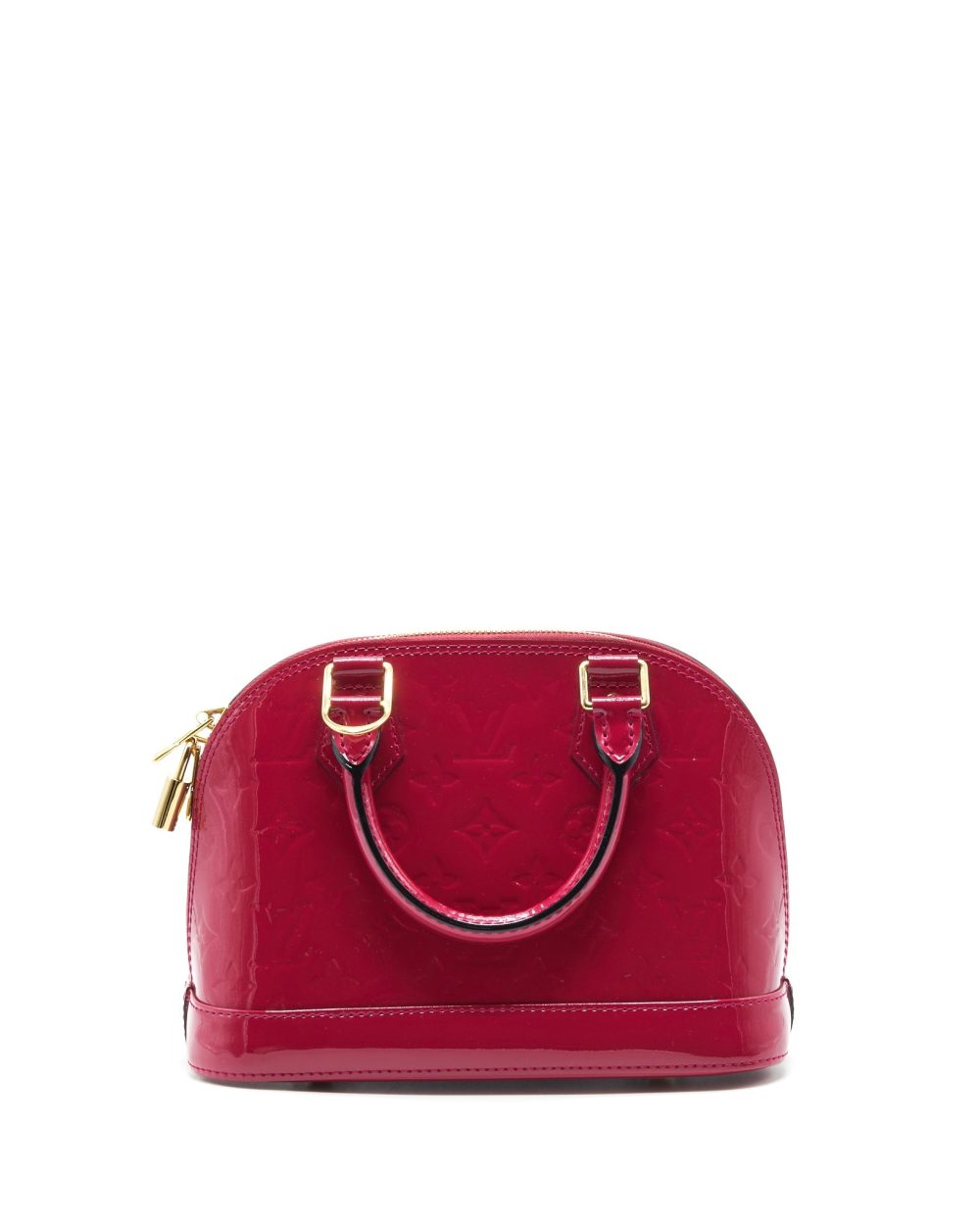 AAA Replica Louis Vuitton LV ALMA BB PATENT LEATHER INDIAN ROSE