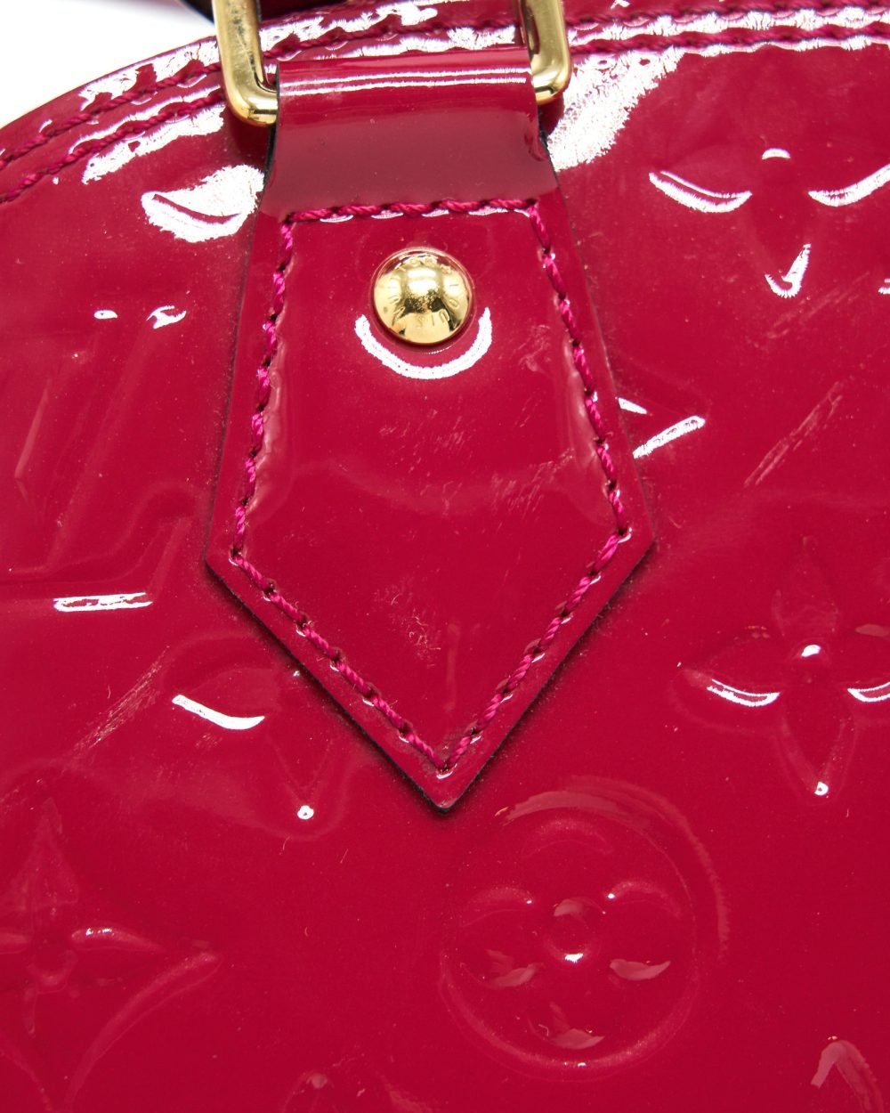 AAA Replica Louis Vuitton LV ALMA BB PATENT LEATHER INDIAN ROSE