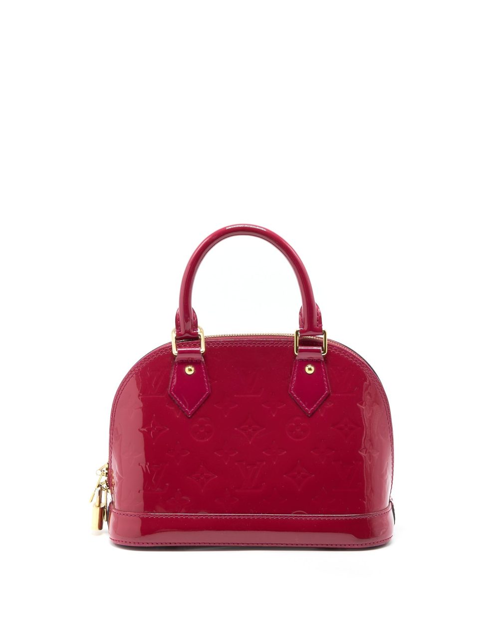 AAA Replica Louis Vuitton LV ALMA BB PATENT INDIAN ROSE GHW