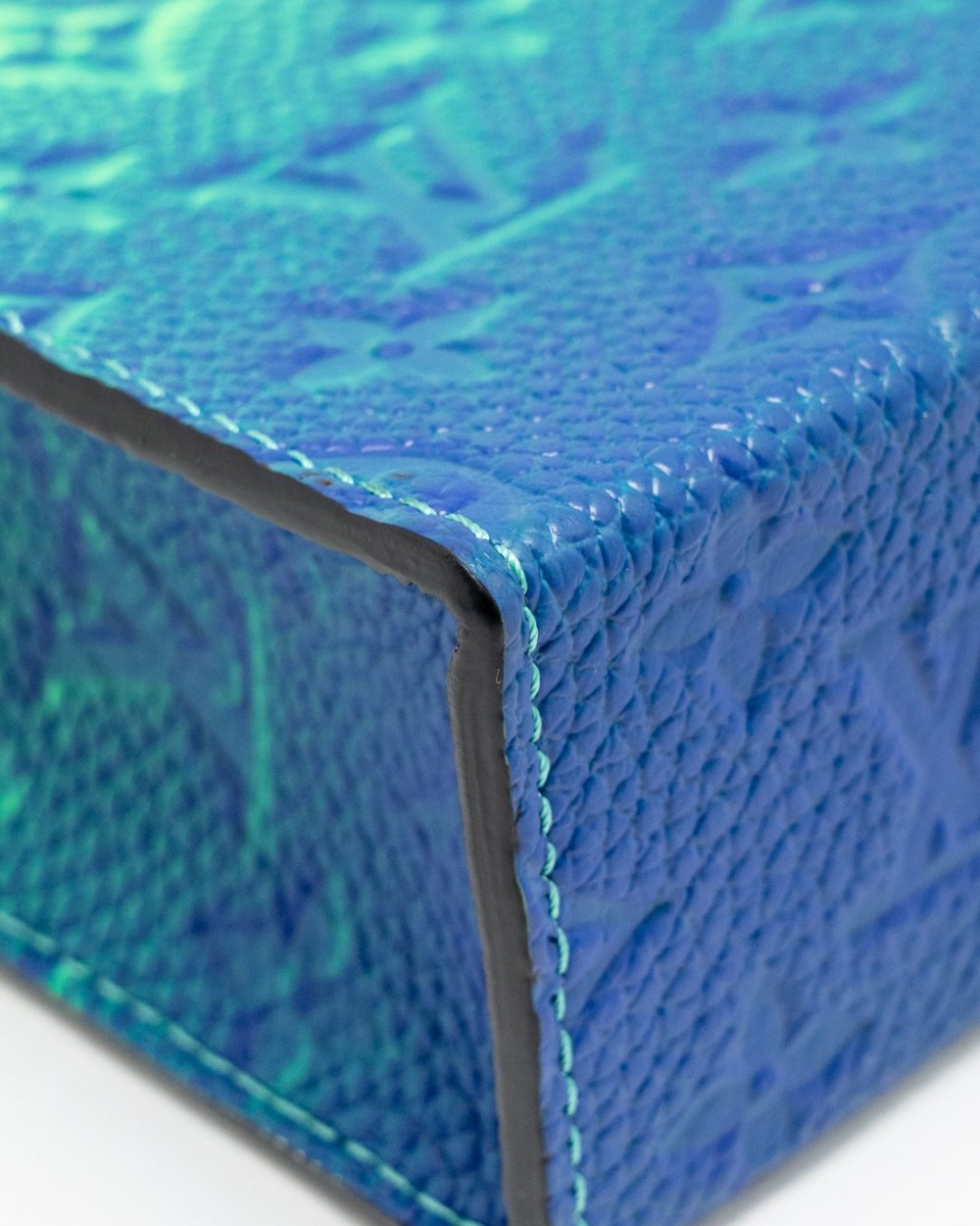 AAA Replica Louis Vuitton LV PETIT SAC PLAT XS VIRGIL ABLOH TAURILLON ILLUSION BLUE/GREEN SHW