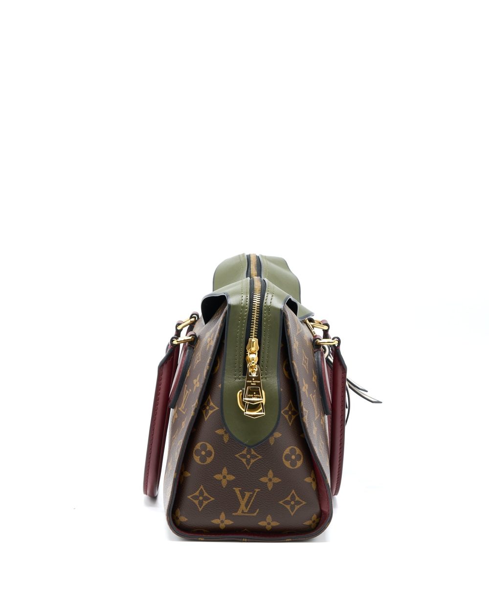 AAA Replica Louis Vuitton LV TUILERIES BAG MONOGRAM CANVAS GREEN/RED GHW
