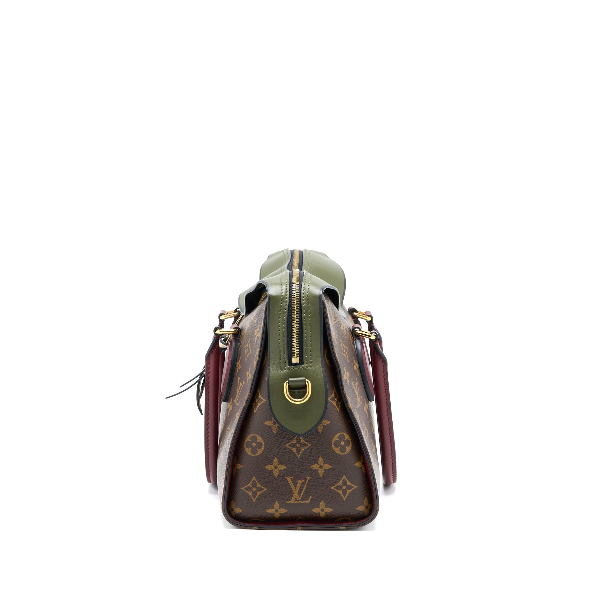 AAA Replica Louis Vuitton LV TUILERIES BAG MONOGRAM CANVAS GREEN/RED GHW