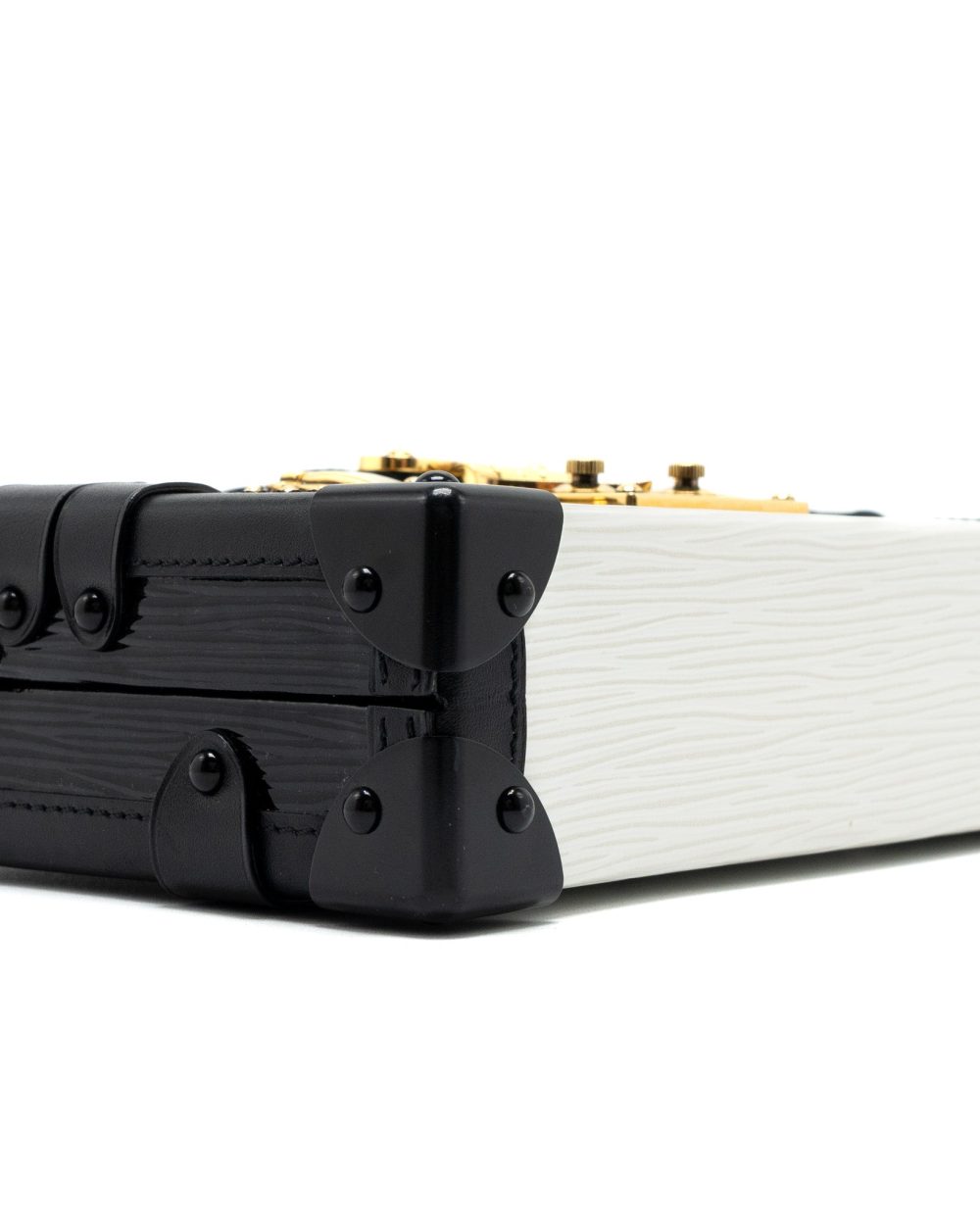 AAA Replica Louis Vuitton LV PETIT MALLE EPI WHITE/BLACK GHW