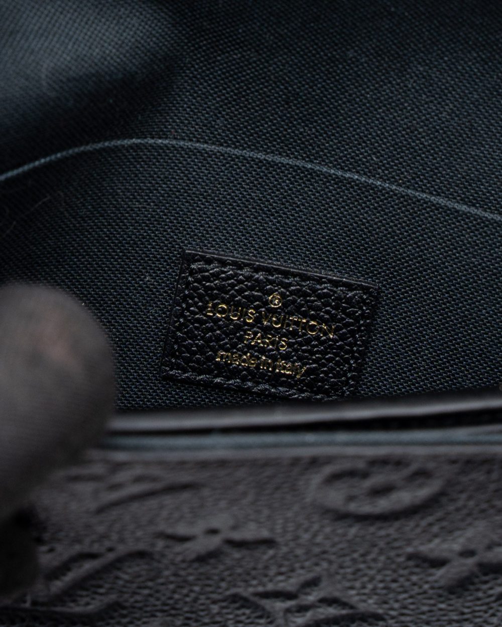 AAA Replica Louis Vuitton LV FELICIE POCHETTE MONOGRAM EMPREINTE BLACK GHW