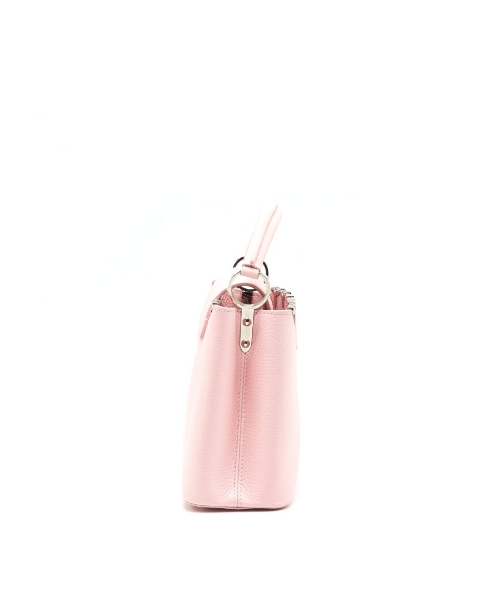 AAA Replica Louis Vuitton LV CAPUCINES BB IN PINK WITH RED FLORAL PATTERN