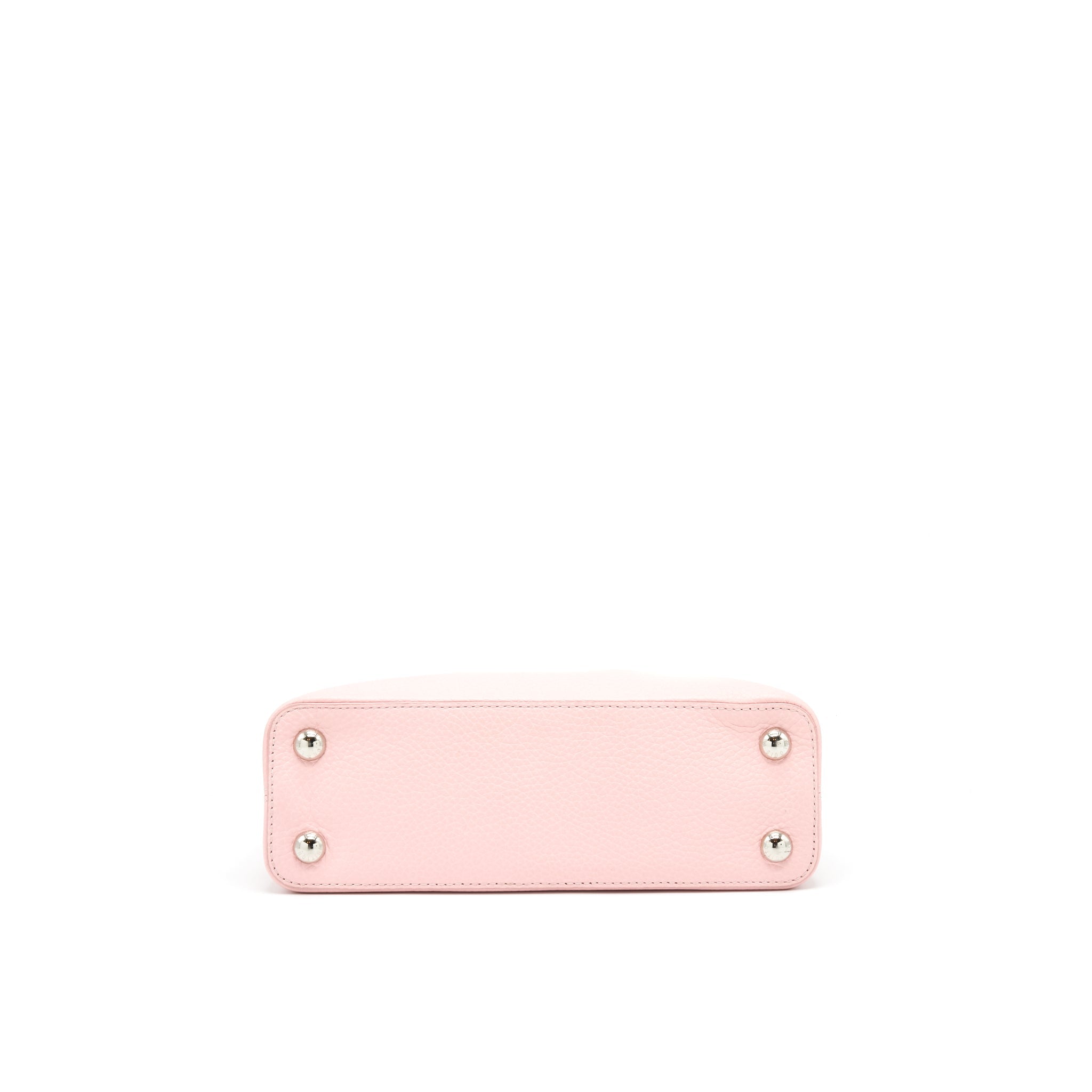 AAA Replica Louis Vuitton LV CAPUCINES BB IN PINK WITH RED FLORAL PATTERN