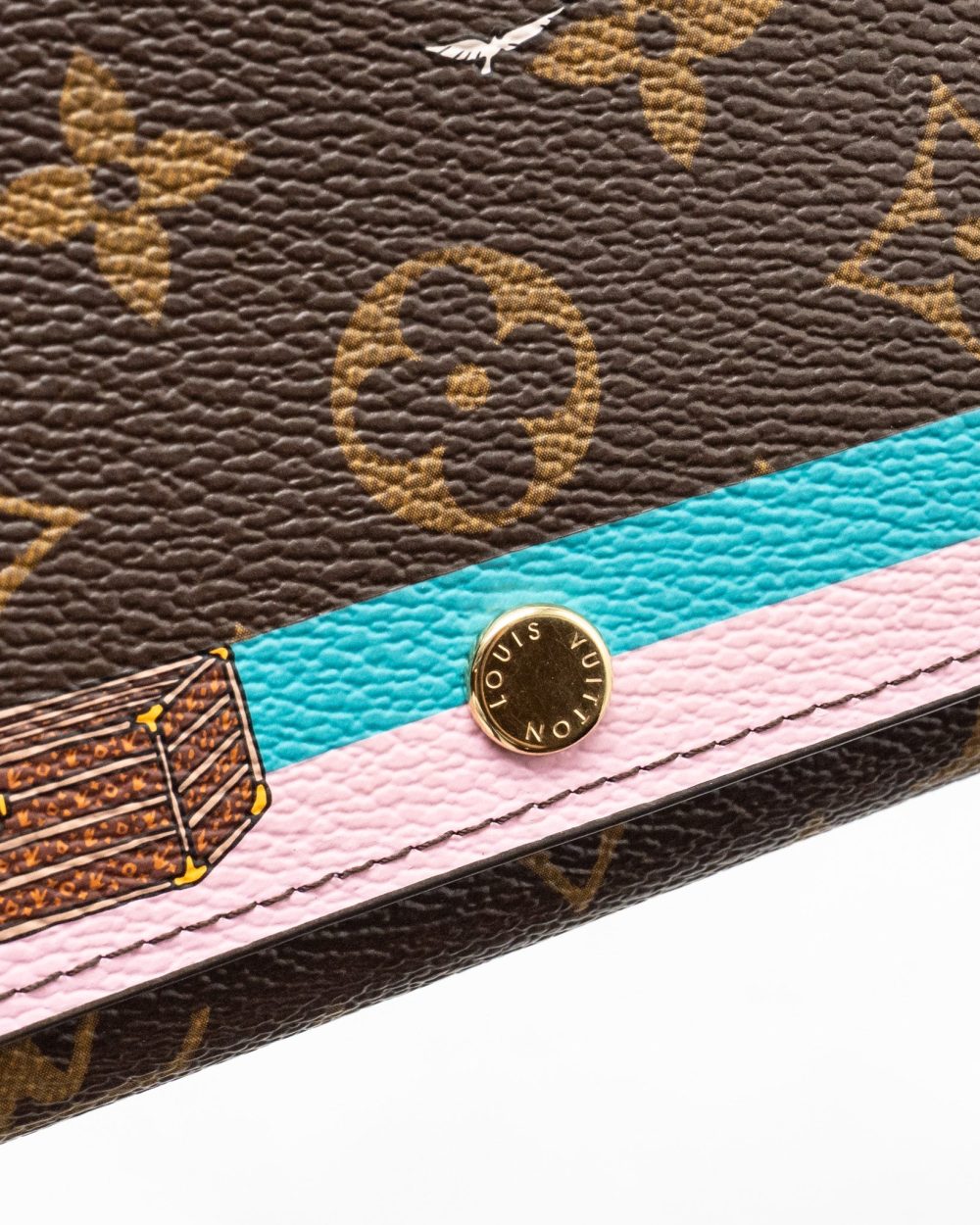 AAA Replica Louis Vuitton LV SARAH WALLET 2016 CHRISTMAS LIMITED EDITION MONOGRAM CANVAS ROSE BALLERINE GHW