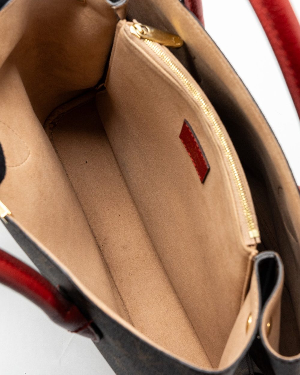 AAA Replica Louis Vuitton LV TOP HANDLE TOTE BAG MONOGRAM CANVAS / RED GHW