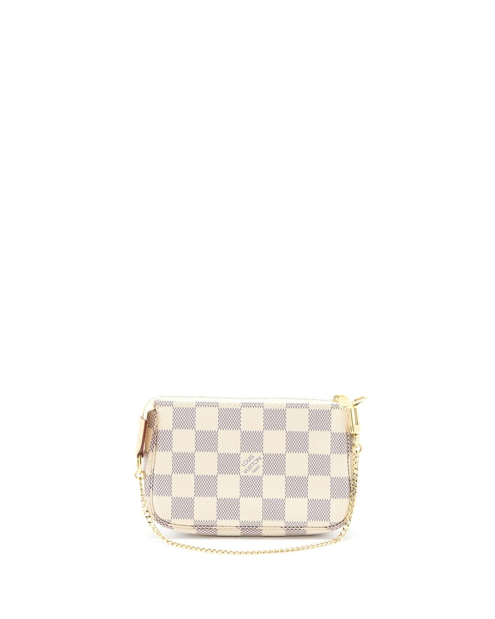 AAA Replica Louis Vuitton LV MINI POCHETTE ACCESSORIES DAMIER AZUR CANVAS GHW
