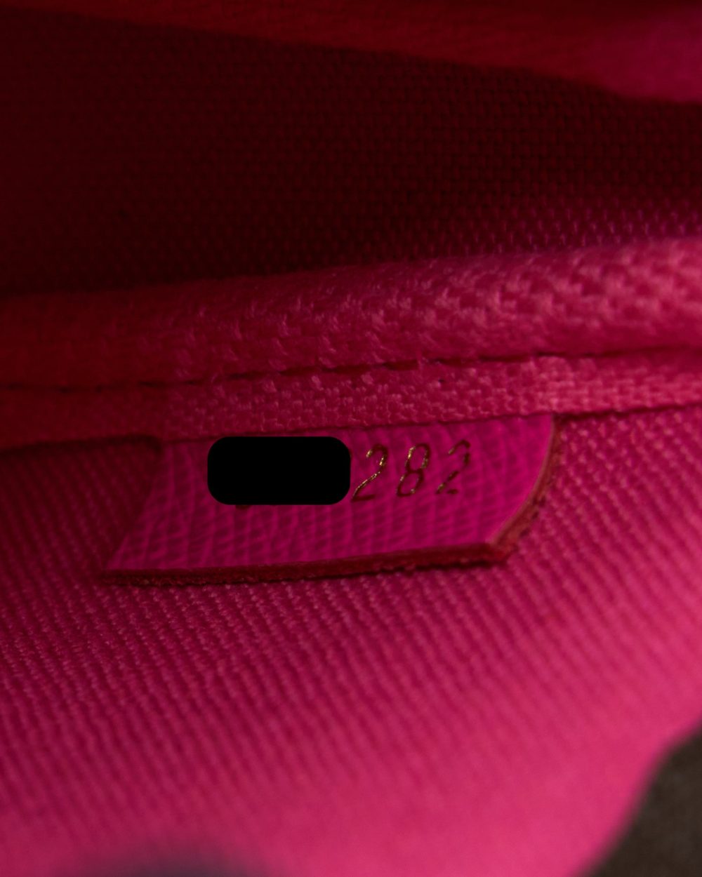 AAA Replica Louis Vuitton LV MINI POCHETTE ACCESSCORIES MONOGRAM CANVAS/HOT PINK GHW