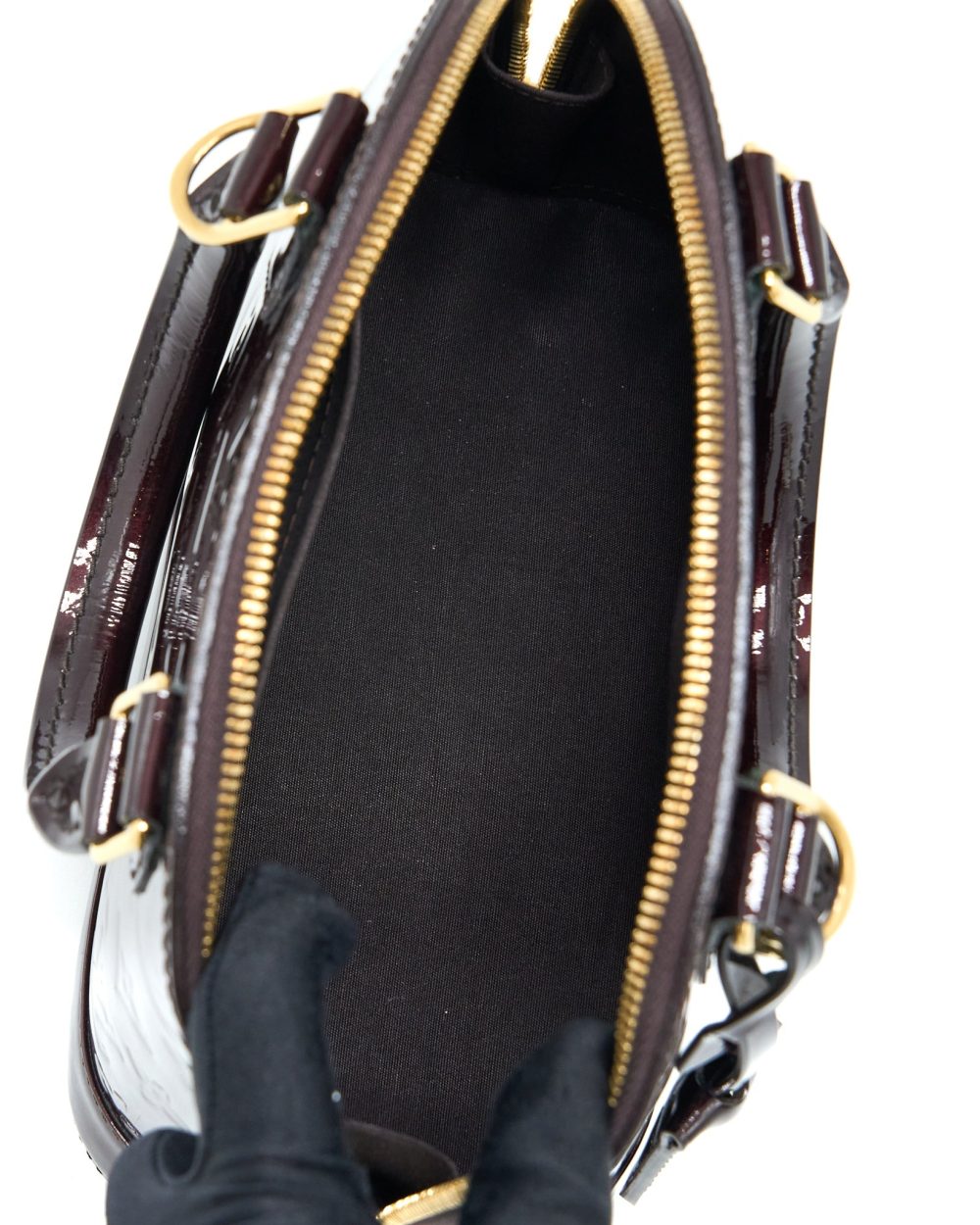 AAA Replica Louis Vuitton LV ALMA BB PATENT AMATANTE GHW