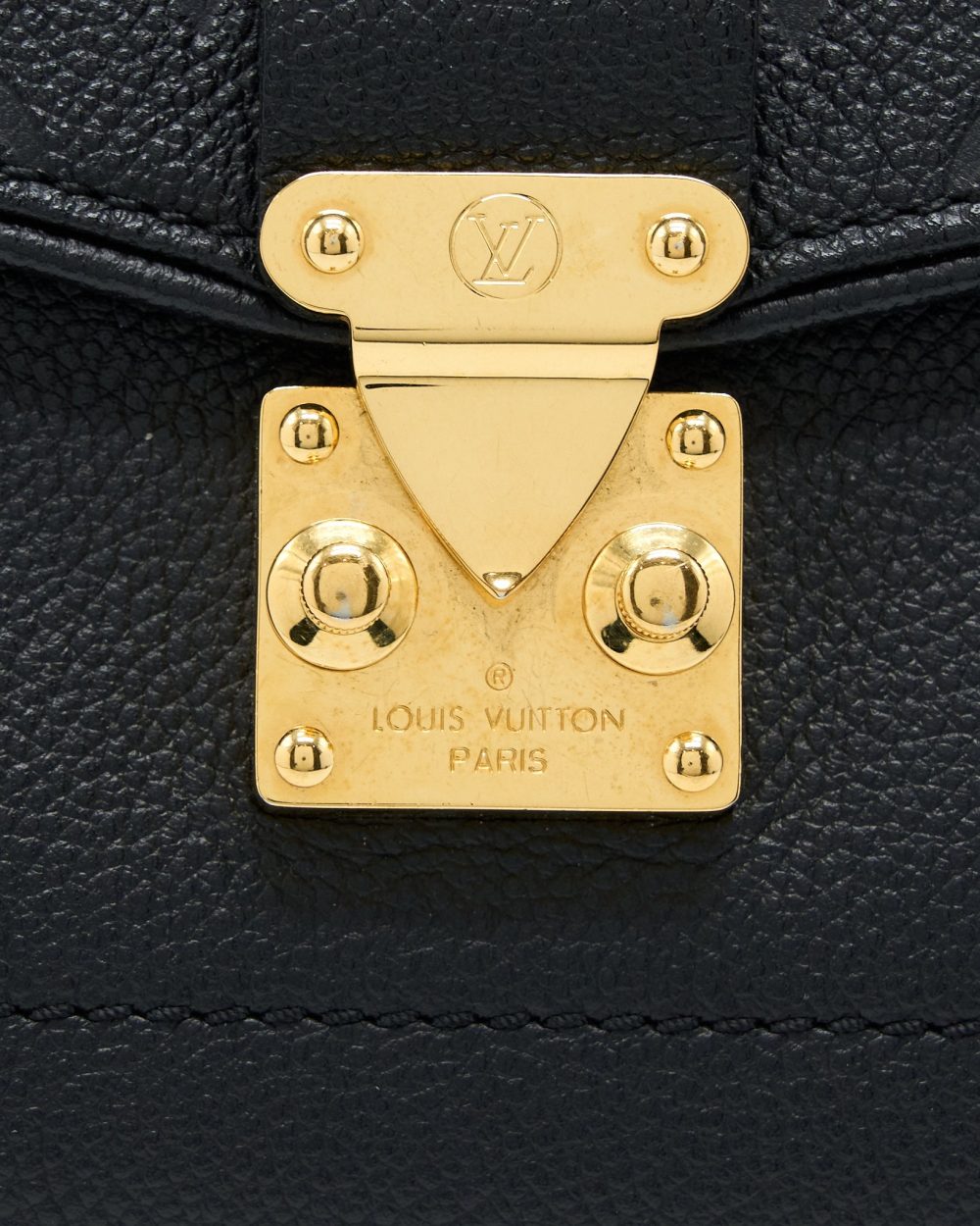 AAA Replica Louis Vuitton LV SAINT GERMAIN CHAIN EMPREINTE BLACK GHW