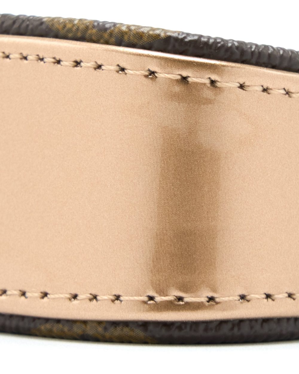 AAA Replica Louis Vuitton LV MINI POCHETTE ACCESSORIES PATENT BRONZE GHW (NEW VERSION)