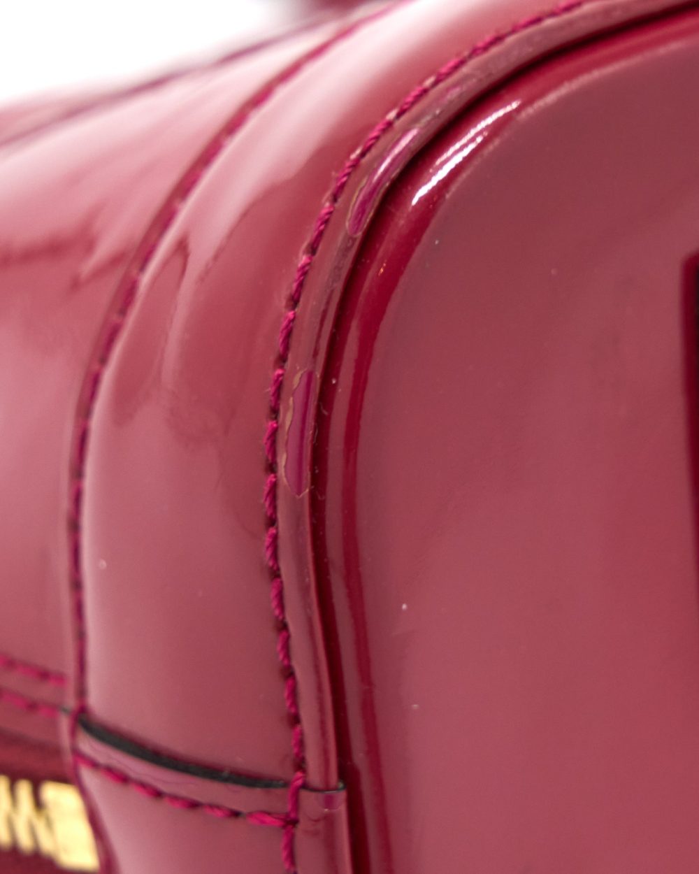 AAA Replica Louis Vuitton LV ALMA BB PATENT INDIAN ROSE GHW