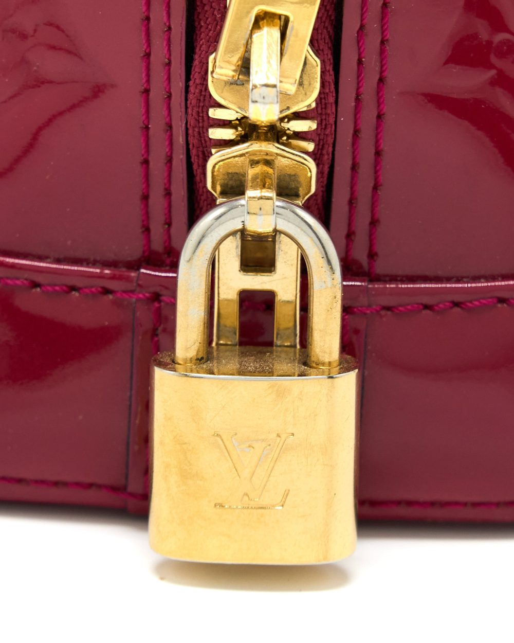 AAA Replica Louis Vuitton LV ALMA BB PATENT INDIAN ROSE GHW