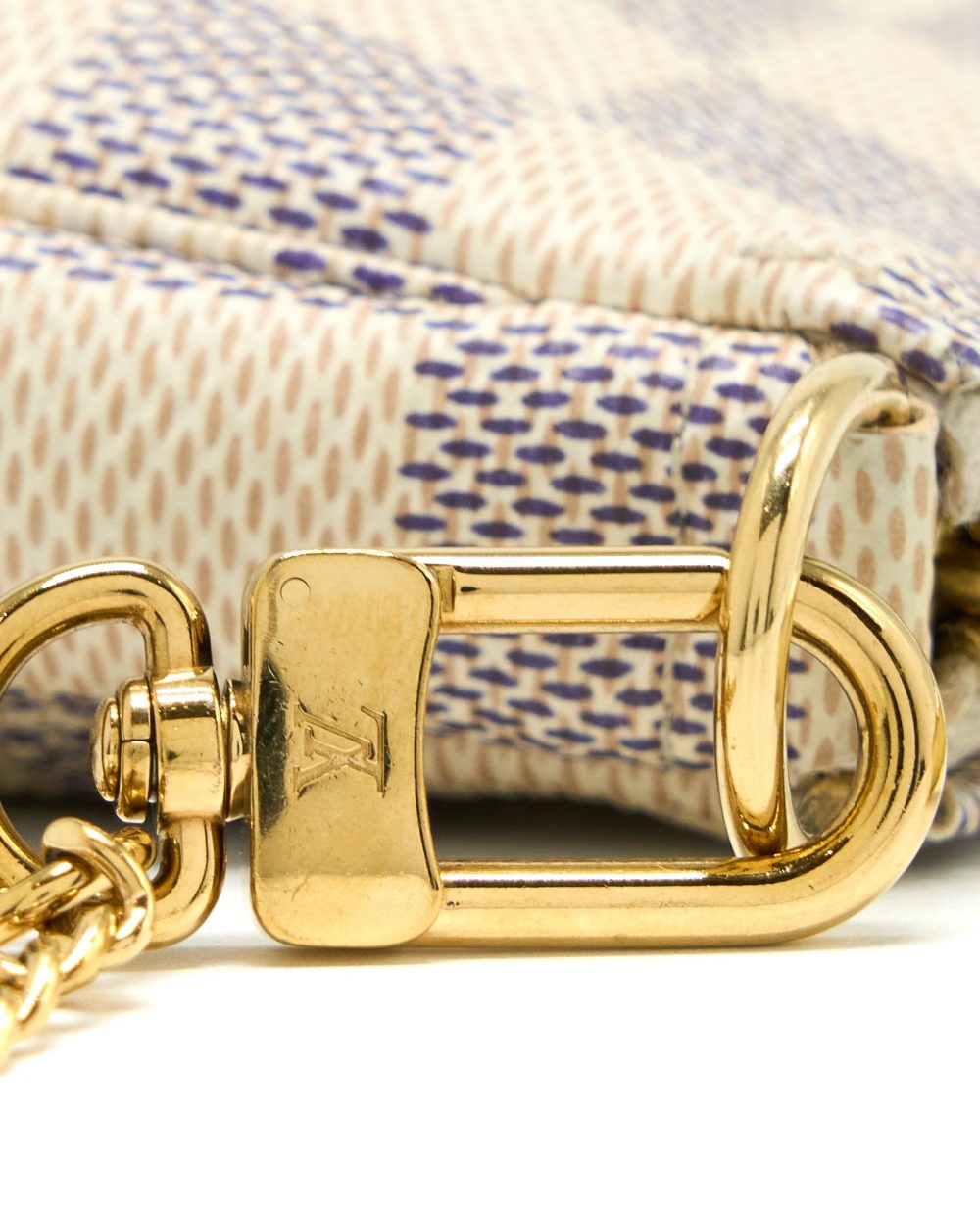 AAA Replica Louis Vuitton LV MINI POCHETTE DAMIER AZUR CANVAS GHW