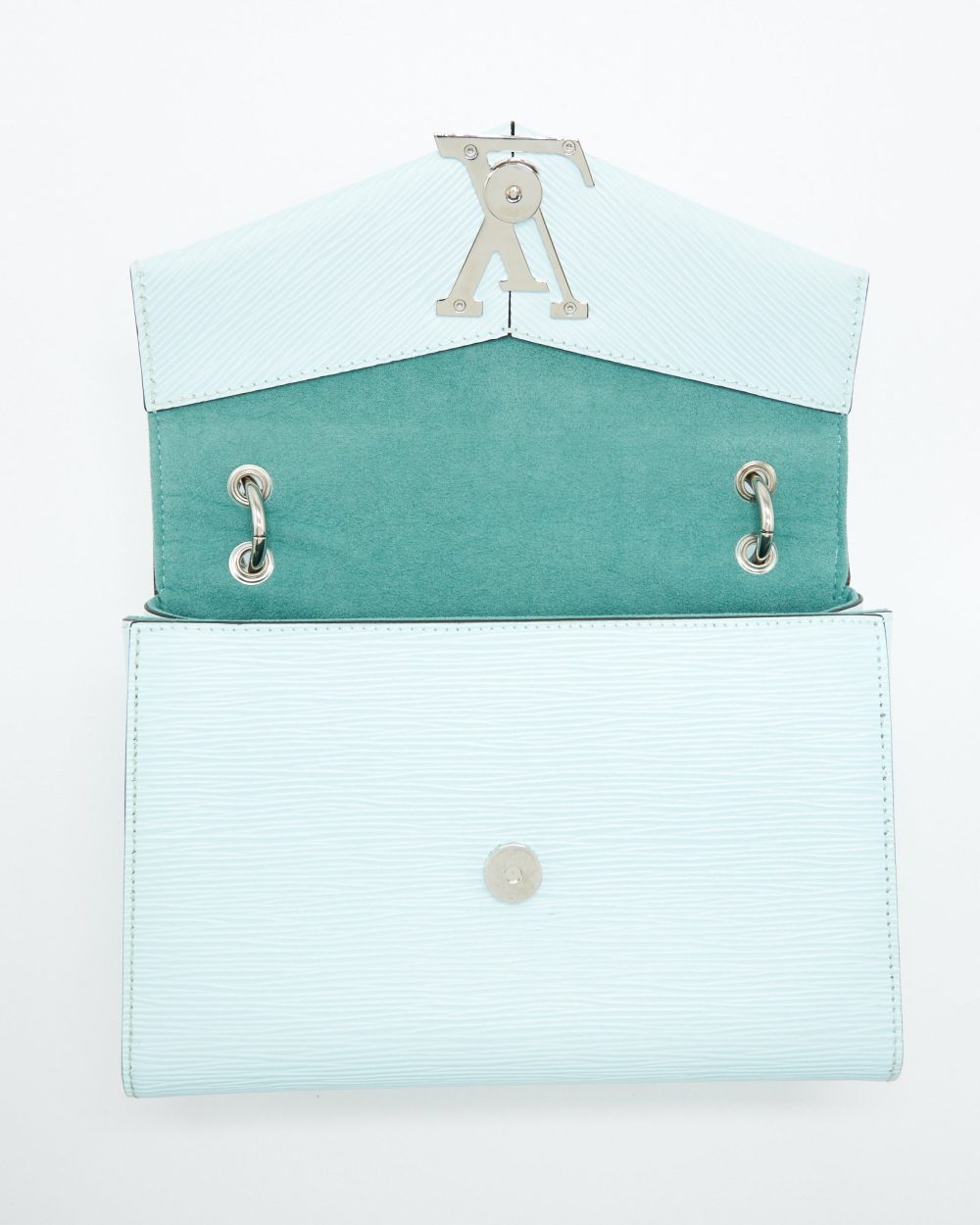 AAA Replica Louis Vuitton LV TOP HANDLE FLAP BAG EPI LIGHT BLUE SHW