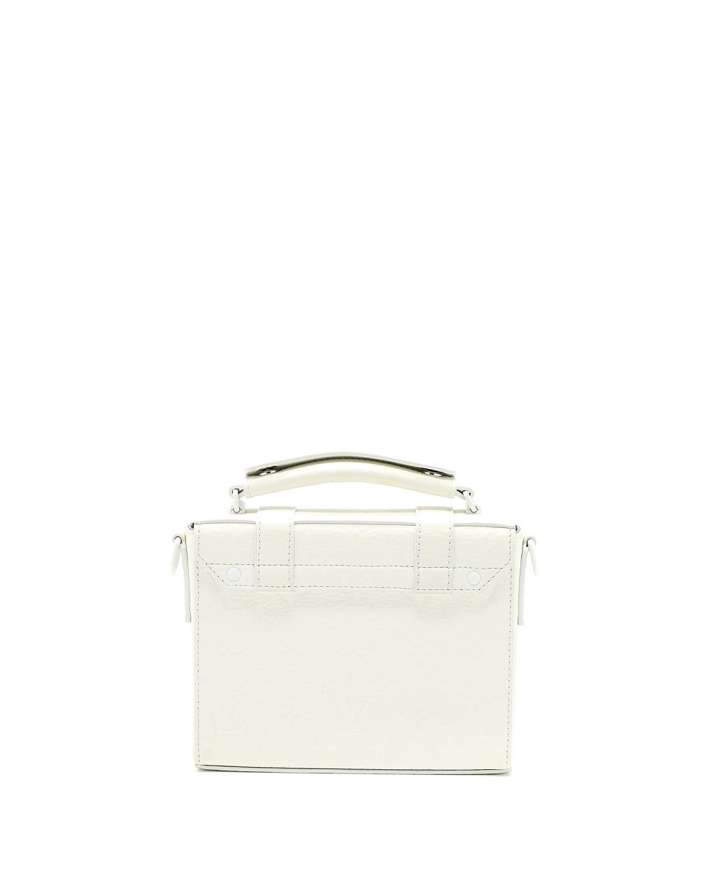 AAA Replica Louis Vuitton LV SCARECROW PRINTED FLAP BAG CALFSKIN WHITE WITH WHITE HARDWARE