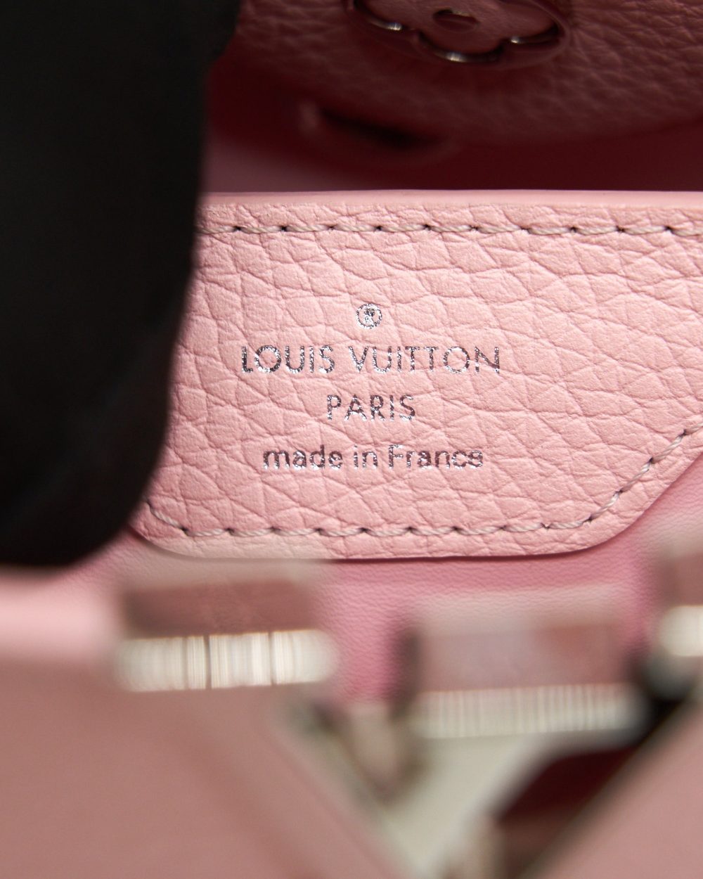 AAA Replica Louis Vuitton LV CAPUCINES BB IN PINK WITH RED FLORAL PATTERN