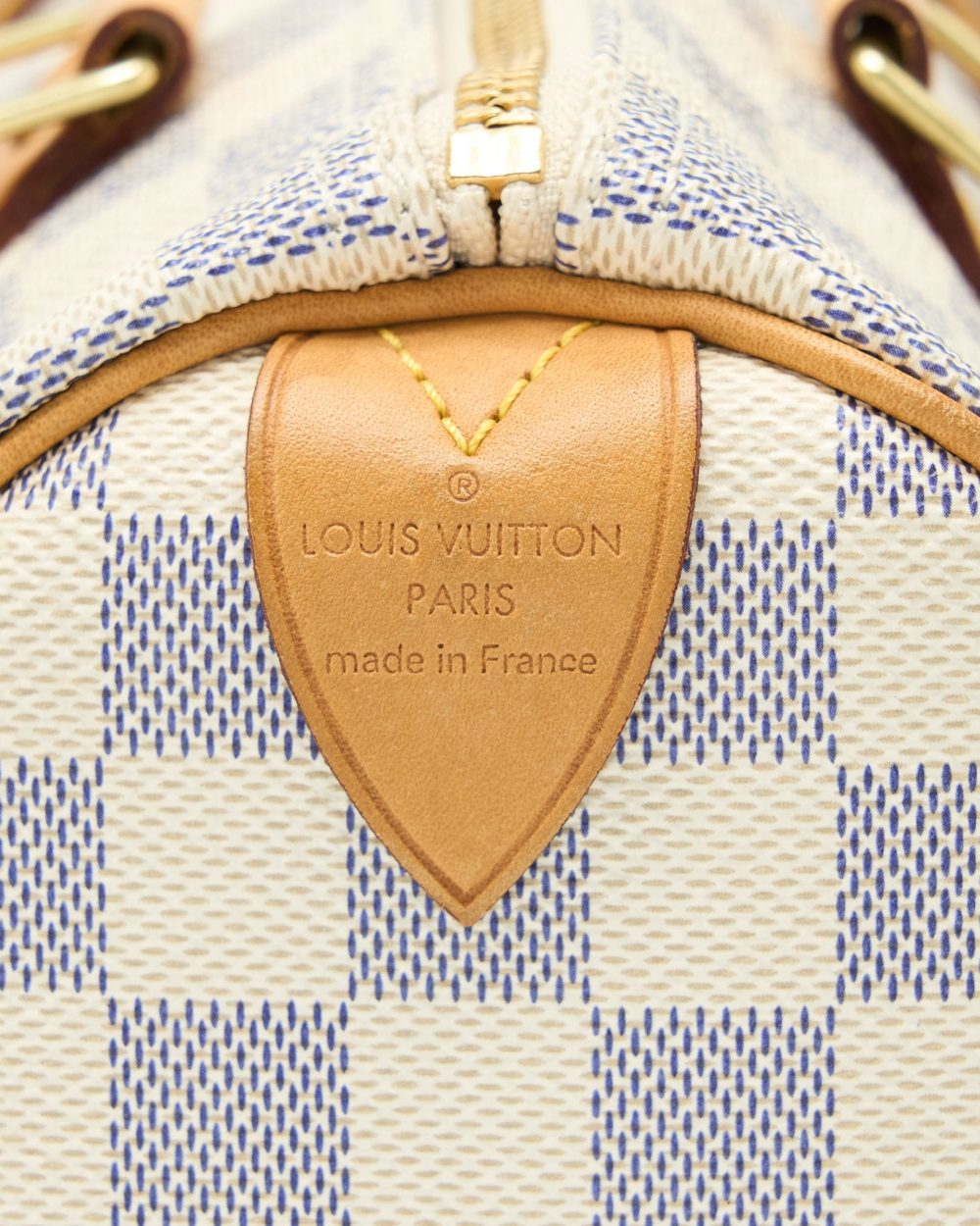 AAA Replica Louis Vuitton LV SPEEDY 25 DAMIER AZUR CANVAS GHW