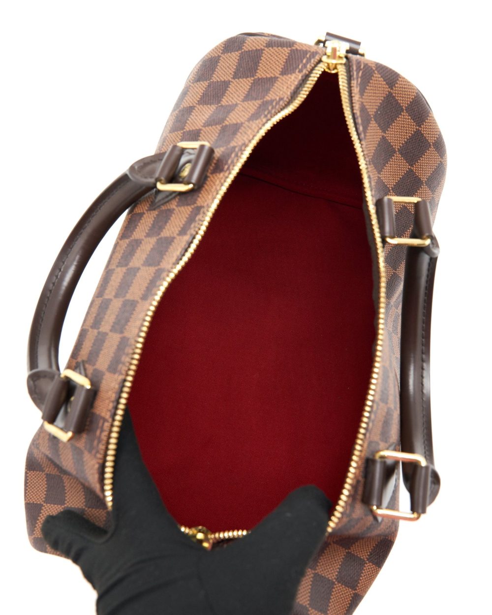 AAA Replica Louis Vuitton LV SPEEDY 30 DAMIER EBENE GHW