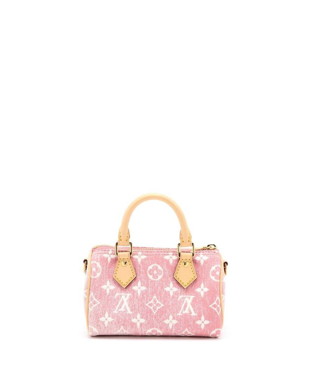 AAA Replica Louis Vuitton LV NANO SPEEDY DENIM MONOGRAM PINK GHW