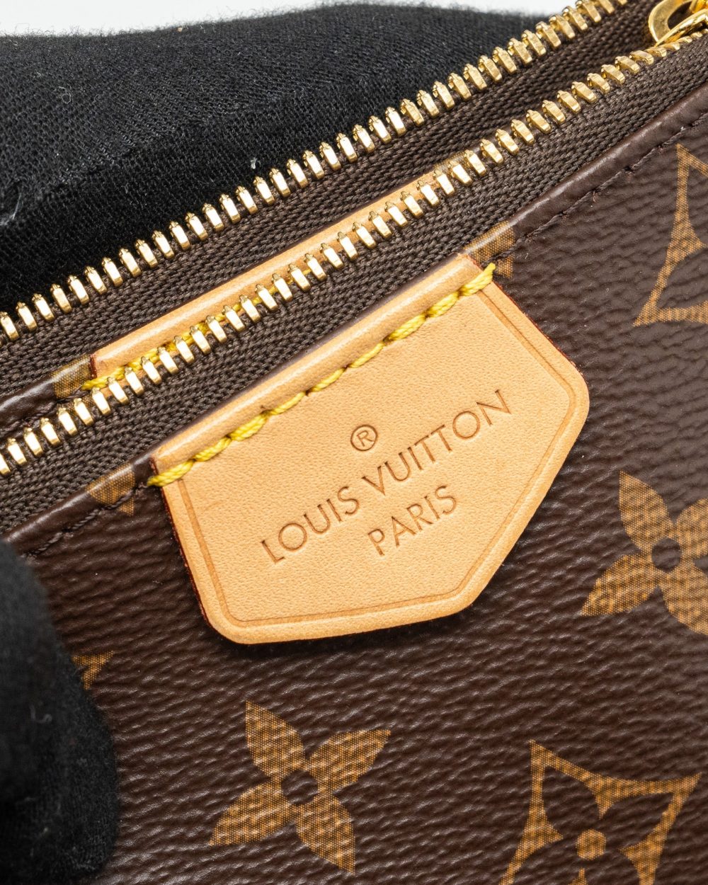AAA Replica Louis Vuitton LV MULTI POCHETTE MONOGRAM CANVAS WITH KHAKI/ROSE CLAIR TWO STRAPS GHW