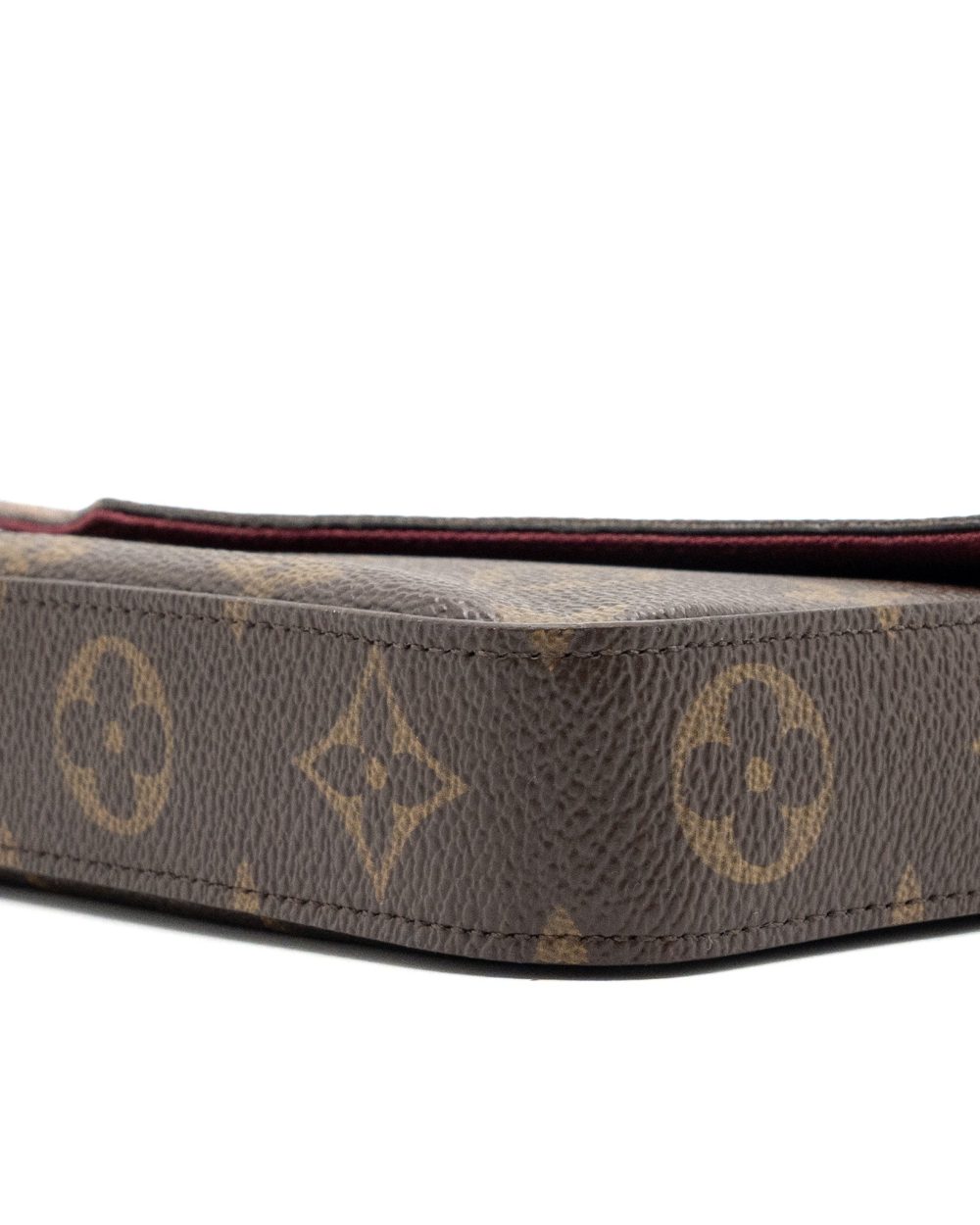 AAA Replica Louis Vuitton LV FELICIE POCHETTE MONOGRAM CANVAS / RED GHW