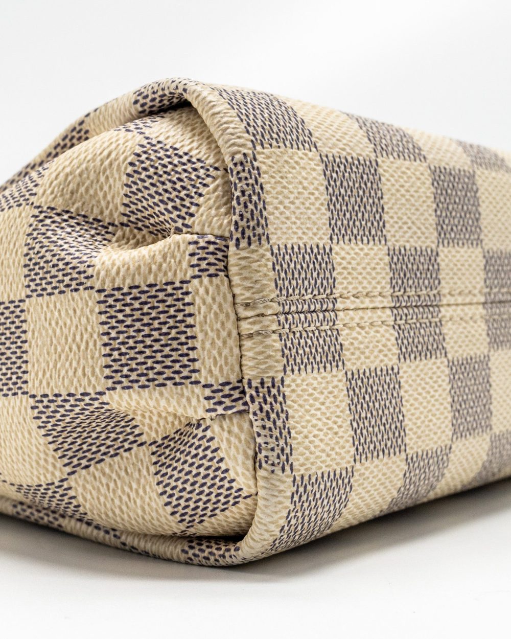 AAA Replica Louis Vuitton LV CROISETTE DAMIER AZUR CANVAS WHITE GHW 