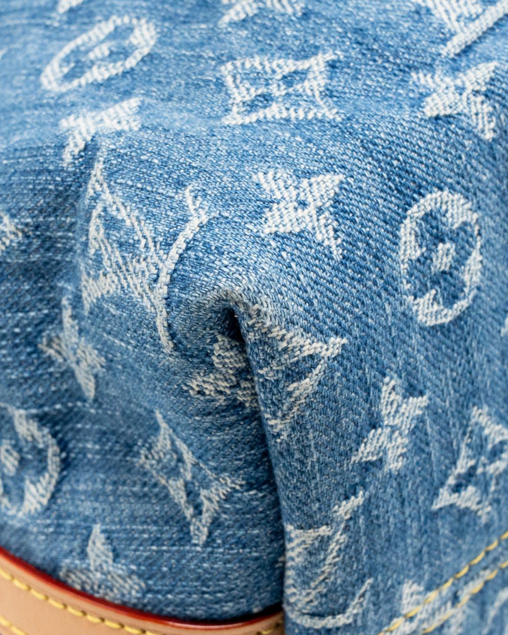 AAA Replica Louis Vuitton LV CARRYALL MM MONOGRAM DENIM BLUE GHW