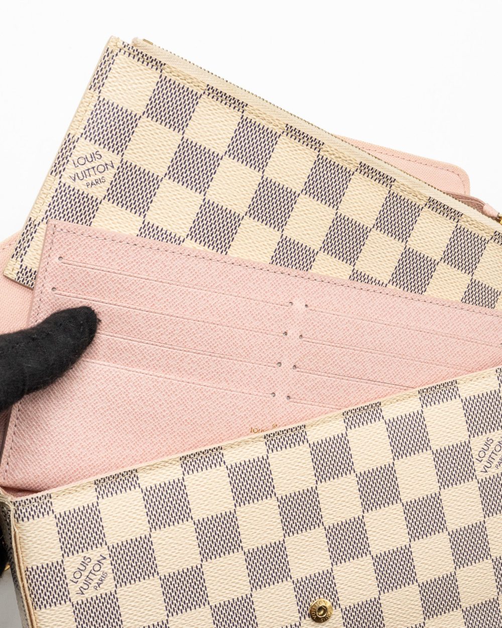 AAA Replica Louis Vuitton LV FELICIE POCHETTE DAMIER AZUR CANVAS GHW