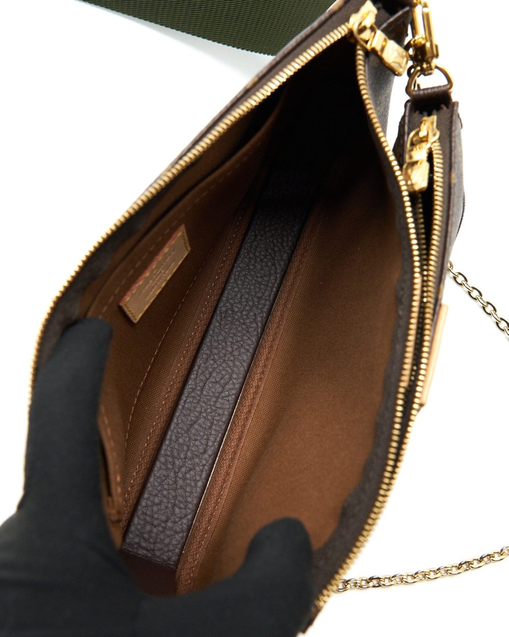 AAA Replica Louis Vuitton LV MULTI POCHETTE WITH KHAKI STRAP