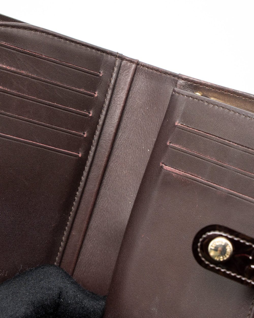 AAA Replica Louis Vuitton LV PORTEFEUILLE VIENNOIS PURSE WALLET MONOGRAM VERNIS AMARANTE GHW