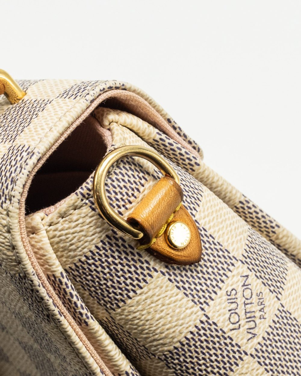 AAA Replica Louis Vuitton LV CROISETTE DAMIER AZUR CANVAS WHITE GHW 