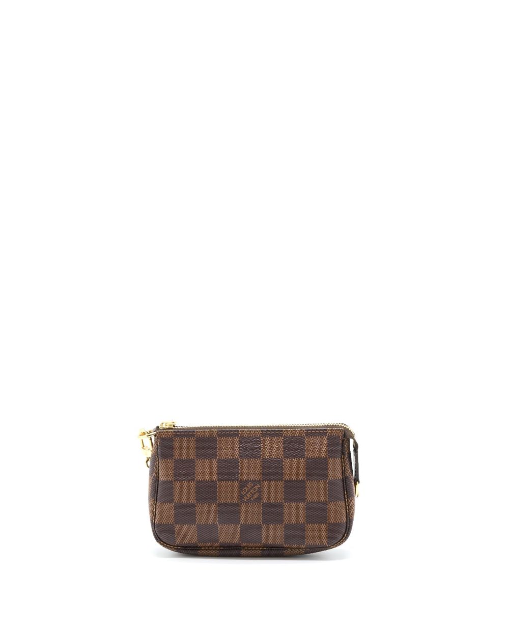 AAA Replica Louis Vuitton LV MINI POCHETTE ACCESSORIES DAMIER EBENE GHW